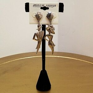 Vintage JJ Man and Woman Earrings